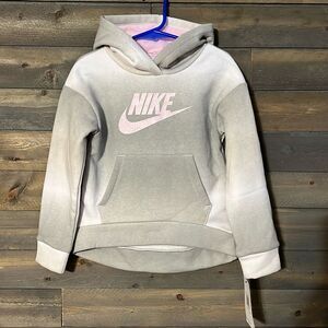 New Nike Toddler Girls Fleece Ombre Logo Graphic Hoodie Size 4T